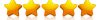 five stars rating button for experience reviews